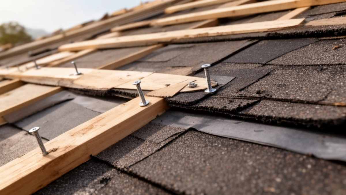 mocowanie gontu bitumicznego