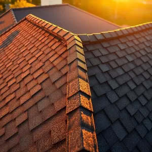 Układanie gontu na kalenicy